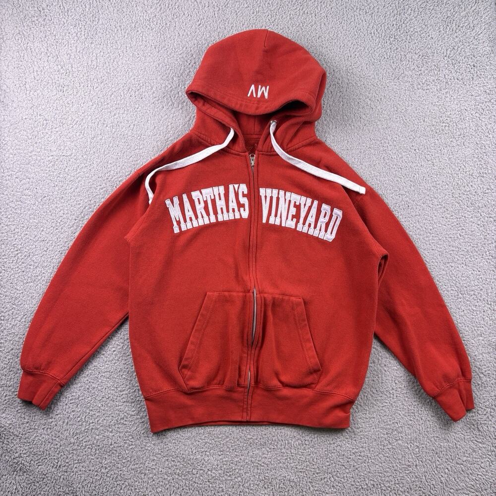 Marthas Vineyard Hoodie Sz XS Red Full Zip Hooded Sweatshirt Bay State Gear